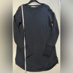 Athleta  Women’s Recharge Sweatshirt Mini Long Sleeve Black Dress Size S Photo 9
