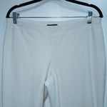 Eileen Fisher White Washable Stretch Crepe Slim Pant Size Medium Photo 2