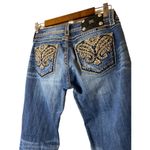 Miss Me  Jeans Medium Wash Low Rise Boot Cut Studs/Gems‎ Size 28 Photo 8