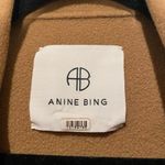 ANINE BING  Quinn Wool Cashmere Button Down Blazer Jacket in Camel Tan Large Photo 5