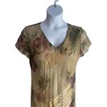 Jessica Howard VTG  Women‎ Floral Renaissance Oil Painting Green Maxi Dress Sz 14 Photo 2