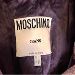 Moschino Jeans Velvet Blazer Dark Purple Silver Tone Velour Metallic Lavender 6 Photo 9