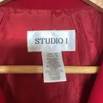 Studio I Red/Black Open Front Cropped Blazer Size 10 Black Photo 2