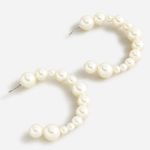 J.Crew  Mixed pearl hoop earrings NWT Photo 0