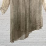H Trend Italy Silk Lace Blouse S Beige Brown Photo 6