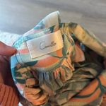 Camilla  silk floral print deep cut floral print dress with rhinestone waist belt Photo 10