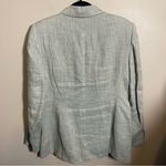 Lands' End  linen rayon blazer jacket Blue/tan women’s 10 Photo 4