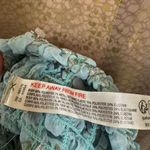 Free People  Scrunch It Up Micro Booty Shorts Chambray Combo Blue Silver Small NW Photo 3