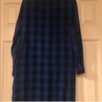 Madewell Jane Buffalo Check Plaid Shirtdress S Blue Black Button Down Photo 6