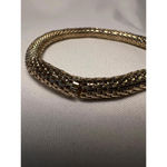 Vintage Gold toned mesh chain bracelet unisex Photo 2