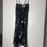 RVCA All Feels Midi Tank Dress Small Blue Green White Photo 5
