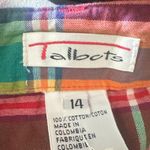 Talbots Vintage Madras Plaid Wrap Midi Skirt Size 14 Cotton Preppy Retro Color Photo 6
