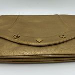 MCM Gold Leather Studded Flap 2 way shoulder bag or clutch Photo 4