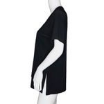 Sympli Shirt Womens 8 Black Blouse Office Commute Travel Neutral Minimalist Photo 2