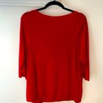 Chico's Chico’s V-Neck Sweater Women's Large Tunic Top Longline Red Knit Holiday Festive Photo 9