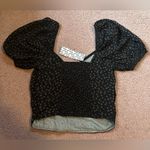 Urban Outfitters NWT  Beth crop top floral print Side zip puff sleeves Small Photo 1