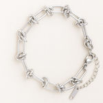 Antian Accessories™ Unisex ISEC Silver Fishbone Chain Stainless Bracelet Photo 1