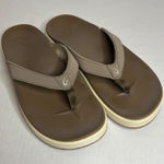 OluKai Women's Nu'a Pi'o Low W Sandal Flip Flops Size US 6 / EUR 36 Taupe Brown Photo 0