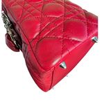 Christian Dior Medium Lambskin Cannage Lady Dior in Burgundy Photo 15