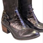 Donald J Pliner Dulce Croc Embossed Boots GUC $398 Size 6.5M S3803 Brown Photo 8