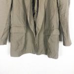 ZARA  Green Open Oversized Blazer Size XS Olive Boyfriend Workwear Lagenlook Photo 8