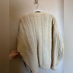 Vintage Peregrine Chunky Cable Knit Fisherman Wool Sweater Cardigan Sz XL Irish Photo 4