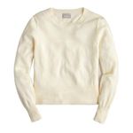 J.Crew NWT Cashmere Shrunken Crewneck Sweater in Heather Muslin Pullover XXL Photo 0