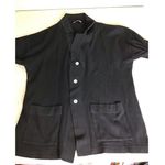 Joan Vass Joan Vaas Women Vtg Sweater Sz. 2/Large Black EUC Button Front Cardigan Classic Photo 1