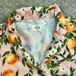 Marine layer EUC Pink Citrus Print Short Sleeve Lucy Top, Size Medium Photo 3