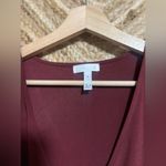 Leith  Women's Maroon Red Ruched Long Sleeve Dress,V Neck,Size S, Great Condition Photo 2