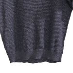 EXPRESS Women's Pullover Sweater S Blue Metallic Short Sleeve Boat Neck Photo 8