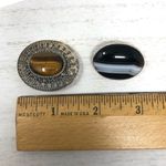 Sterling Silver , Marcasite, Tiger’s Eye vintage brooch Photo 7