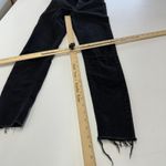 ZARA Jeans Womens 4 Black Skinny Raw Hem Denim Mid Rise Cotton Photo 7