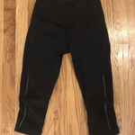 Lululemon  4 Black Crop Leggings Athletic Lounge Yoga Photo 0
