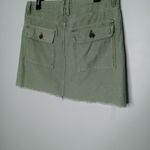 frame denim Frame Canteburry Blue Green Raw Hem Mixed Media Le Cargo Mini Denim Skirt 28 Photo 4