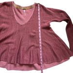 Free People Womens Sundae Pullover Sweater Flare Hem Sleeve Rose Pink XS Photo 11