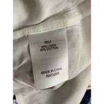 LPA  Romper Size Medium Women's Linen Blend Bell Sleeve Short Floral Romper Ivory Photo 5