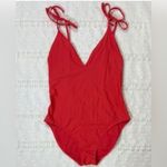 Aerie Swimsuit  Orange One Piece  Full Coverage Tank Swimsuit Bathing Size L Photo 3