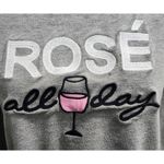 Blue Blush Blush Rose All Day Graphic Sweatshirt Pullover Long Sleeve Top Medium Photo 1