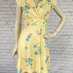 Vintage 70s/80s Chiffon Rose Print Floral Wrap Dress XS Multi Photo 6