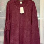 A New Day Women's Burgundy Crewneck Sweater Photo 0