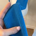 ZARA NWT  Blue Ruched Cut Out Knit Top Photo 5