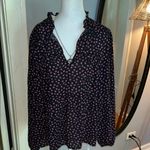 ON 34th Elegant Navy Floral Blouse size M Blue Size M Photo 1