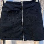 Brandy Melville  black mini skirt with front zip Photo 0