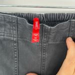 Spanx  Washed Black Stretch Mid Rise Twill Cargo Jogger Pants Size Medium Photo 6