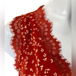 NWOT Red Floral Sleeveless V Photo 4