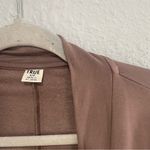 True & Co Women’s Any Wear Open Front Cardigan in Mushroom Size Small New Brown Photo 5