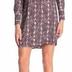 Equipment  Bonnie snake print long sleeve shift dress Photo 0