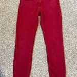 DL1961 Margaux Mid-Rise Instasculpt Ankle Skinny Red Size 26 Photo 2