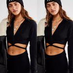 Free People  LNA Emily Jumpsuit Size Small Black NWOT Photo 7